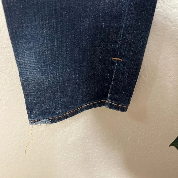 JBrand Dark Wash Low Rise Pencil Split Leg Size 27 - Picture 6 of 9